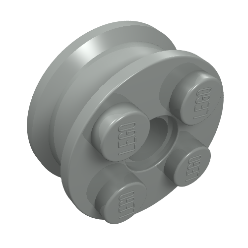LEGO 6248 Wheel FreeStyle with Technic Pin Hole in Light Gray - Authentic LEGO Part
