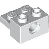 LEGO 73109 Technic, Brick Modified 1 x 2 with Hole and 1 x 2 Plate in White - Authentic LEGO Part