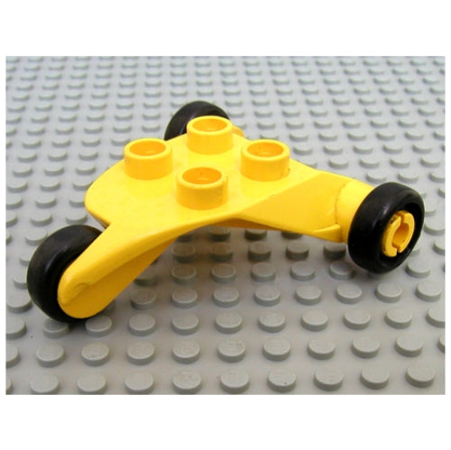 LEGO 6356c01 Duplo Airplane Landing Gear with 3 Black Wheels - Main Product Image