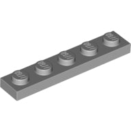 LEGO 78329 Plate 1 x 5 in Light Bluish Gray - Authentic LEGO Part