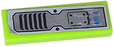 LEGO 63864pb006 Tile 1 x 3 with 'LOK 4' and Vent Pattern (Sticker) - Set 8189 - Main Product Image