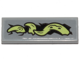 LEGO 63864pb109R Tile 1 x 3 with Yellowish Green Tentacle Pattern Model Right Side (Sticker) - Set 70433 - Main Product Image