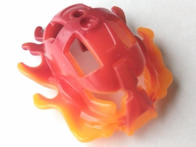 LEGO 64320pb01 Bionicle Mask Raanu with Marbled Trans-Orange Pattern - Main Product Image