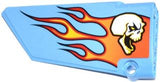 LEGO 64392pb006 Technic, Panel Fairing #17 Large Smooth, Side A with Skull and Flames Pattern (Sticker) - Set 42022 - Main Product Image