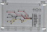 LEGO 64453pb006 Windscreen 1 x 6 x 3 with Train Map, Train Schedule with 'BERLIN 11:03' and Train Logo Pattern (Sticker) - Set 7937 - Main Product Image