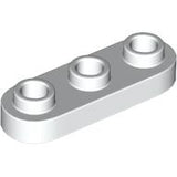 LEGO 77850 Plate, Round 1 x 3 with Open Studs in White - Authentic LEGO Part