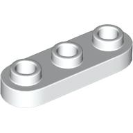 LEGO 77850 Plate, Round 1 x 3 with Open Studs in White - Authentic LEGO Part