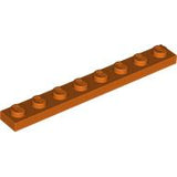 LEGO 3460 Plate 1 x 8 in Reddish Orange - Authentic LEGO Part