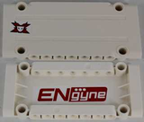 LEGO 64782pb015L Technic, Panel Plate 5 x 11 x 1 with Worl Racers Team Extreme Logo on Outside and Red 'ENgyne' on Inside Pattern Model Left Side (Stickers) - Set 8864 - Main Product Image