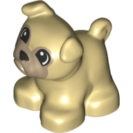LEGO 65161pb01 Duplo Dog Bulldog with Dark  Eye Contours and Muzzle Pattern - Main Product Image