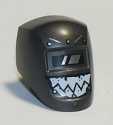 LEGO 65195pb04 Minifigure, Visor Welding with Black and White Viewing Lens and White Teeth Pattern - Main Product Image