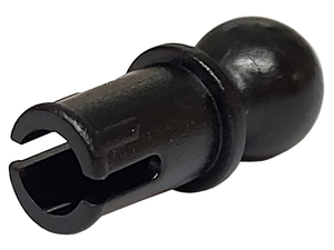 LEGO 6628a Technic, Pin with Friction Ridges and Tow Ball with Round Pin Hole in Black - Authentic LEGO Part