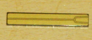 LEGO 6636pb006 Tile 1 x 6 with Gold Panel Forked Line Pattern (Sticker) - Set 8007 - Main Product Image