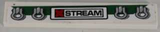 LEGO 6636pb131 Tile 1 x 6 with 4 Silver Tow Loops and Black and Red 'XSTREAM' Pattern (Sticker) - Set 8864 - Main Product Image