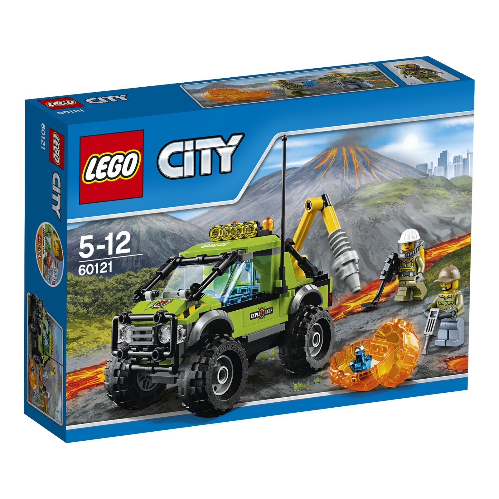 LEGO City 60121 - Volcano Exploration Truck - Authentic LEGO Set Main Image