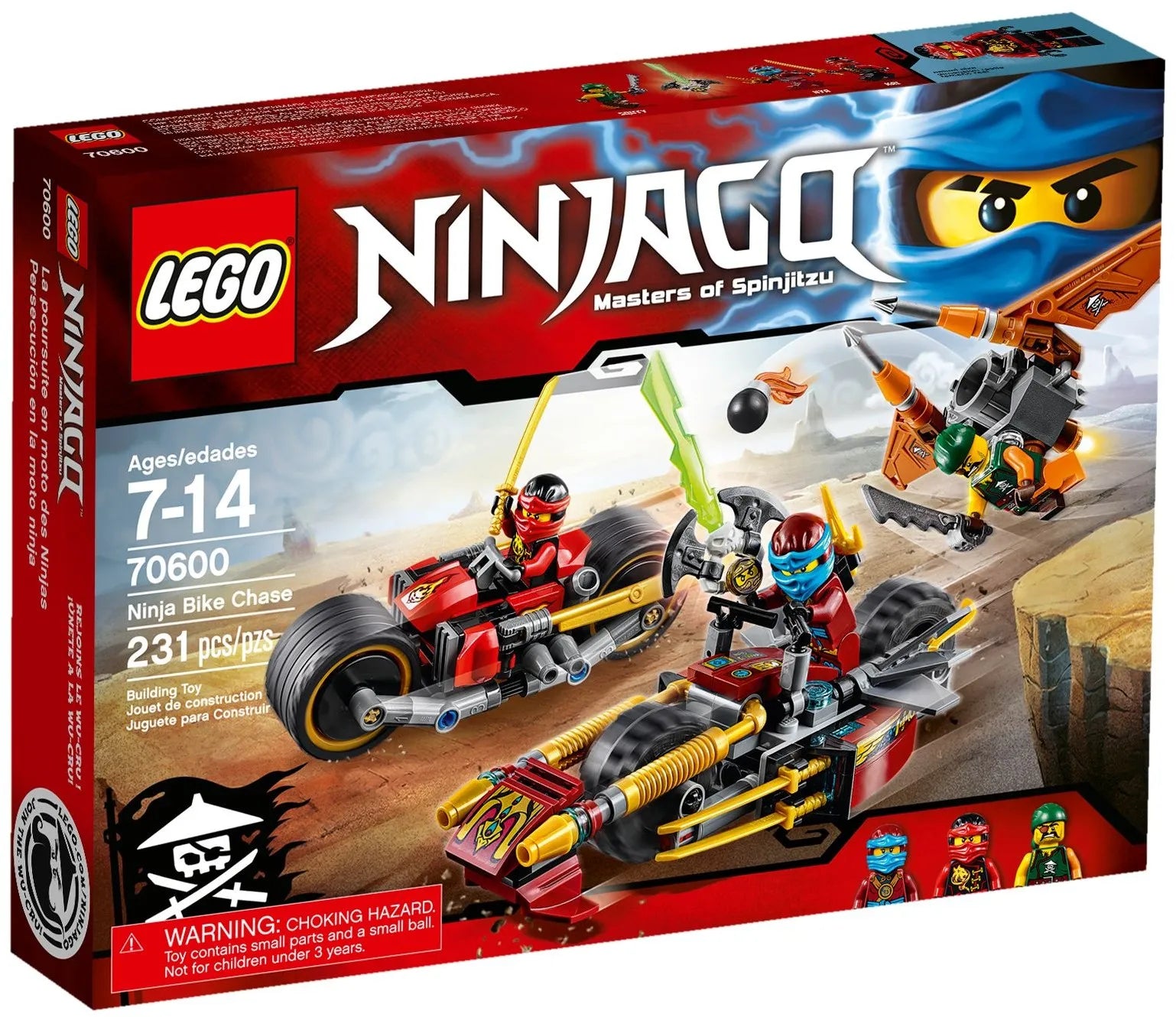 LEGO NINJAGO 70600 - Ninja Bike Chase - Authentic LEGO Set Main Image