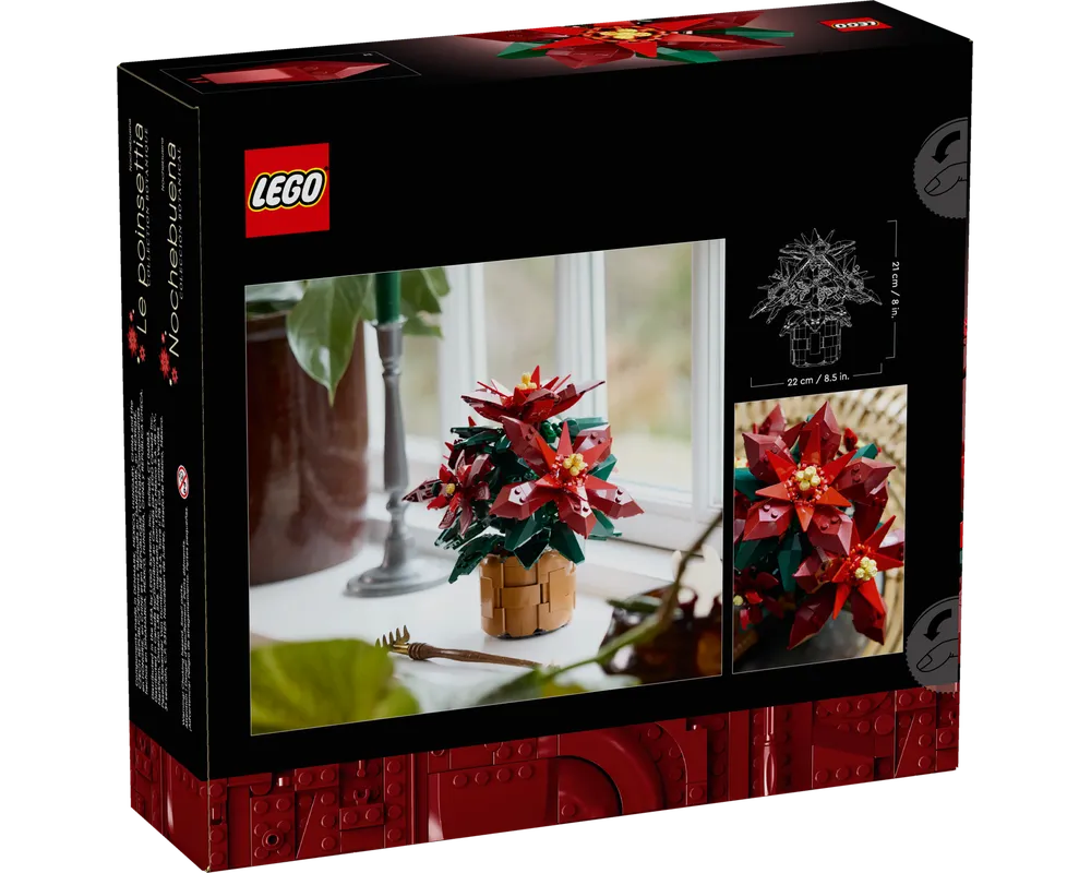 LEGO Botanicals 10370 - Poinsettia - Authentic LEGO Set Image 3
