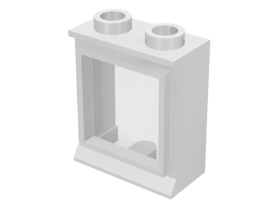 LEGO 7026c01 Window 1 x 2 x 2 with Fixed Trans-Clear Glass in White - Authentic LEGO Part