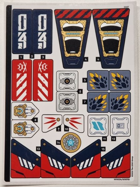 LEGO 71834stk01 Sticker Sheet for Set 71834 - (10110234/6518783)  - Main Product Image