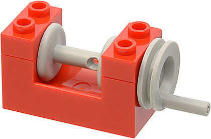 LEGO 73037c00 String Reel Winch 2 x 4 x 2 with Light Gray Drum - Main Product Image