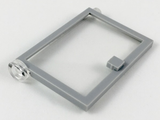 LEGO 73436c01 Door 1 x 4 x 5 Left with Fixed Trans-Clear Glass in Light Bluish Gray - Authentic LEGO Part