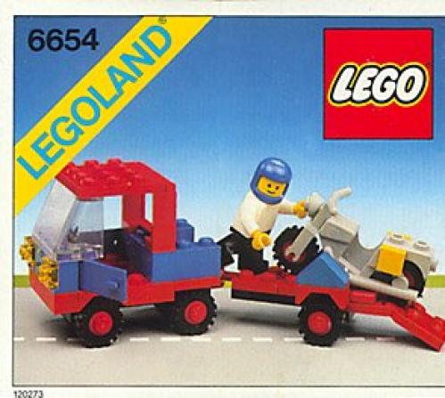 LEGO City 6654 - Motorcycle Transport With instructions - No box - Authentic LEGO Set Main Image