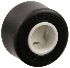 LEGO 74967c01 Wheel  8mm D. x 9mm for Slicks, Hole Notched for Wheels Holder Pin, Reinforced Back with Black Tire 14mm D. x 9mm Smooth Small Wide Slick (74967 / 30028) in White - Authentic LEGO Part