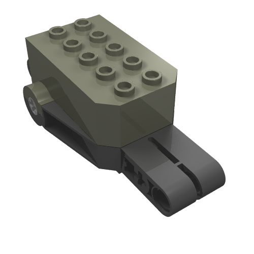 LEGO 32283c01 Pullback Motor 9 x 4 x 2 1/3 with Black Base and No Studs on Liftarms - Main Product Image
