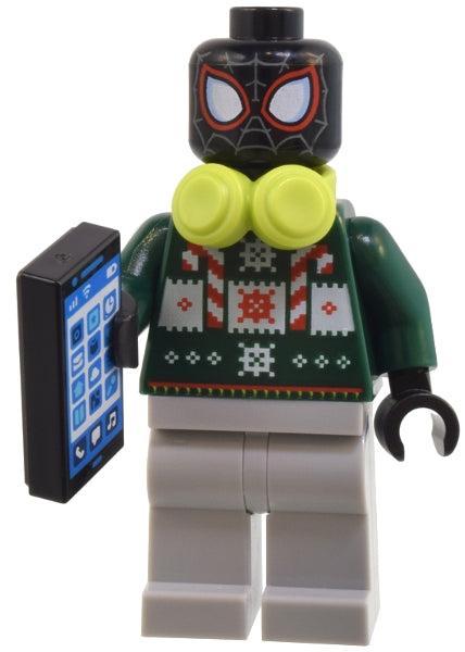 LEGO Holiday & Event 76293-14 - 76293 Advent Calendar 2024, Super Heroes, Spider-Man (Day 13) - Miles Morales with Headphones and Cell Phone Packed inside a grip bag - Authentic LEGO Set Main Image