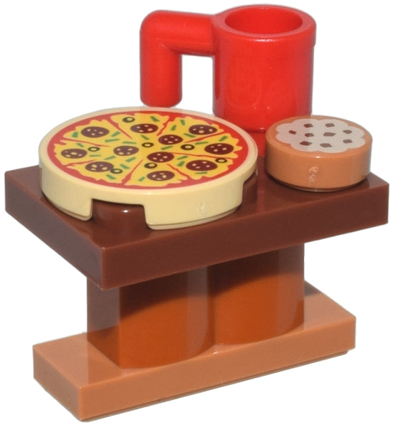 LEGO Holiday & Event 76293-19 - 76293 Advent Calendar 2024, Super Heroes, Spider-Man (Day 18) - Table with Pizza, Mug, and Cookie Packed inside a grip bag - Authentic LEGO Set Main Image