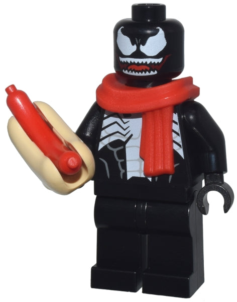 LEGO Holiday & Event 76293-6 - 76293 Advent Calendar 2024, Super Heroes, Spider-Man (Day  5) - Venom with Scarf and Hot Dog Packed inside a grip bag - Authentic LEGO Set Main Image