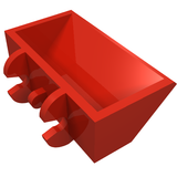 LEGO 784 Vehicle, Digger Bucket Smooth 2 x 4 x 1 in Red - Authentic LEGO Part