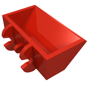 LEGO 784 Vehicle, Digger Bucket Smooth 2 x 4 x 1 in Red - Authentic LEGO Part