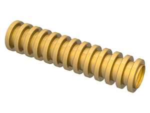 LEGO 78c04 Hose, Ribbed 7mm D.  4L / 3.2cm in Metallic Gold - Authentic LEGO Part