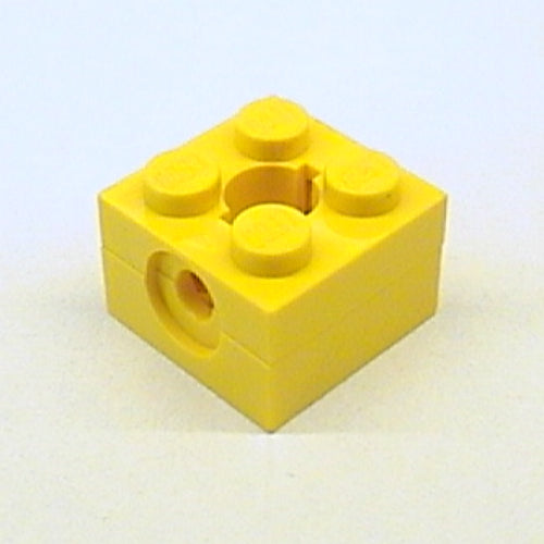 LEGO 792c04 Arm Holder Brick 2 x 2 with Round Top Hole (792 / 793) (Homemaker Figure / Maxifigure Torso) in Yellow - Authentic LEGO Part