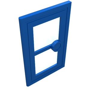 LEGO 7930 Door 1 x 3 x 4 with Glass in Blue - Authentic LEGO Part