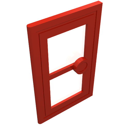 LEGO 7930 Door 1 x 3 x 4 with Glass in Red - Authentic LEGO Part