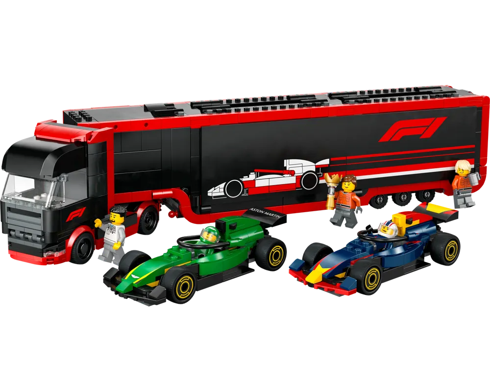 LEGO City 60445 - F1 Truck with RB20 & AMR24 F1 Cars - Authentic LEGO Set Image 3