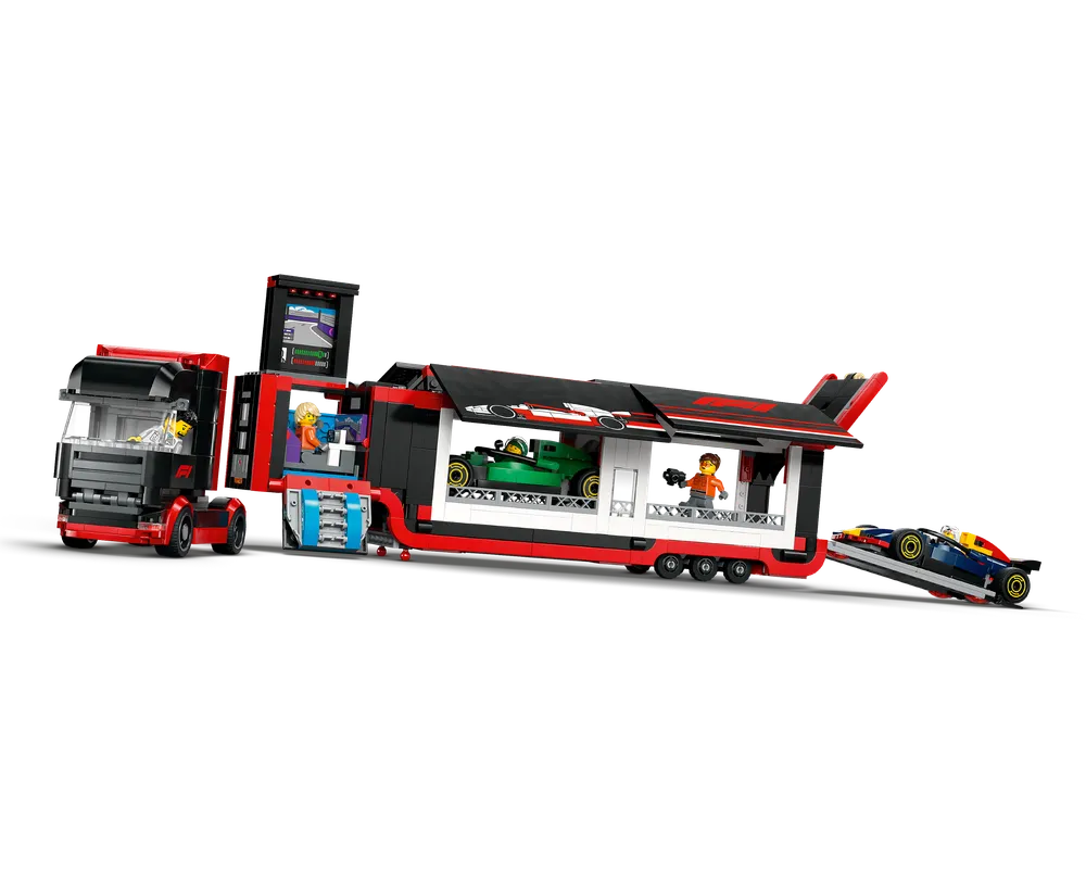 LEGO City 60445 - F1 Truck with RB20 & AMR24 F1 Cars - Authentic LEGO Set Image 4