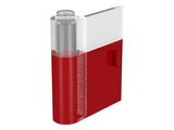 LEGO 801pb02 Door 1 x 3 x 3 Left with Vertical Handle with Red Bottom Pattern - Main Product Image