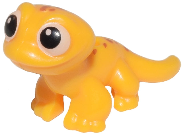 LEGO 84307pb02 Salamander / Gecko, Friends Style with Black and White Eyes and Dark Orange Spots Pattern (Popcorn) - Main Product Image