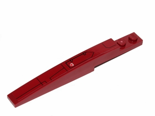 LEGO 85970pb006R Slope, Curved 10 x 1 with Black Hull Plate Lines Pattern Model Right (Sticker) - Set 75003 - Main Product Image