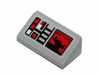 LEGO 85984pb021 Slope 30 1 x 2 x 2/3 with Buttons and Screen with Red Star Destroyer Bridge Pattern (Sticker) - Set 75003 - Main Product Image