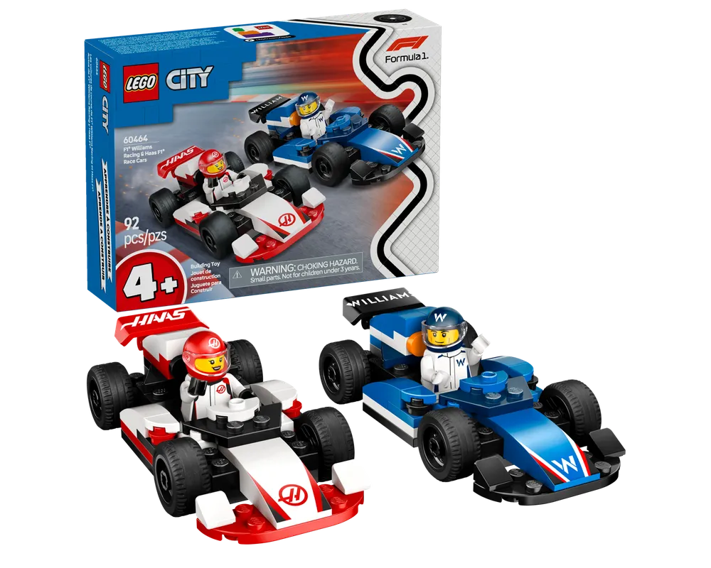 LEGO City 60464 - F1 Williams Racing & Haas F1 Race Cars - Authentic LEGO Set Main Image