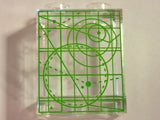 LEGO 87552pb047 Panel 1 x 2 x 2 with Side Supports - Hollow Studs with Screen with Green Space Coordinates Pattern - Main Product Image