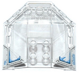 LEGO 87606pb04 Windscreen 6 x 6 x 2 Canopy with Frosted Windows and 'ZANE' Pattern (Stickers) - Set 70588 - Main Product Image