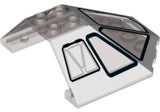 LEGO 87606pb05 Windscreen 6 x 6 x 2 Canopy with Five Windows and Two Hatches Pattern - Main Product Image