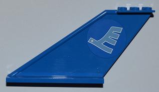 LEGO 87614pb002 Tail 12 x 2 x 5 with Medium  Airline Bird Pattern on Both Sides (Stickers) - Set 3181 - Main Product Image