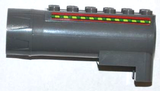 LEGO 87944pb04 Air Blast Launcher Receiver (Racers) with Red Lines and Green and Lime Stripes Pattern on Both Sides (Stickers) - Set 7967 - Main Product Image