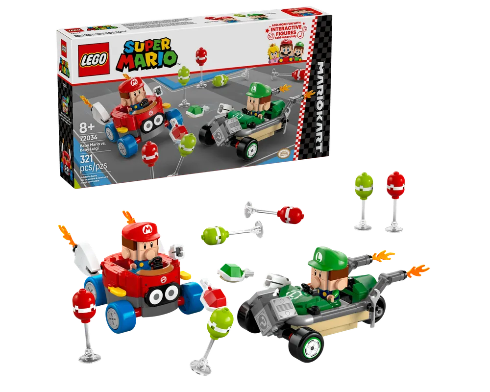 LEGO Super Mario 72034 - Baby Mario vs. Baby Luigi - Authentic LEGO Set Main Image